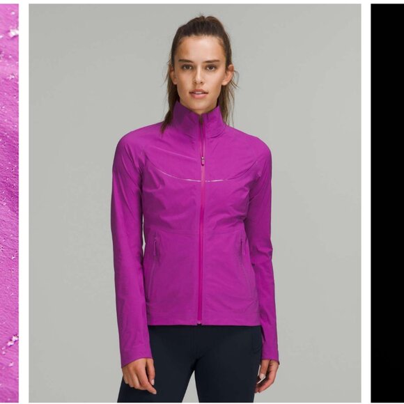 Lululemon Fast and Free Windbreaker Jacket - Vivid Plum Purple Pink- Size 8 - Picture 1 of 16